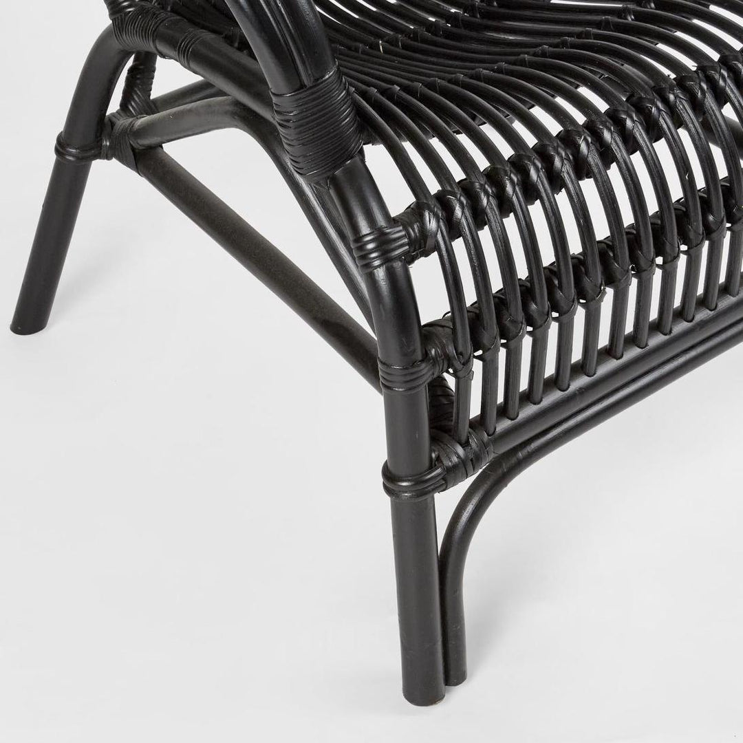 Seville Rattan Armchair Black