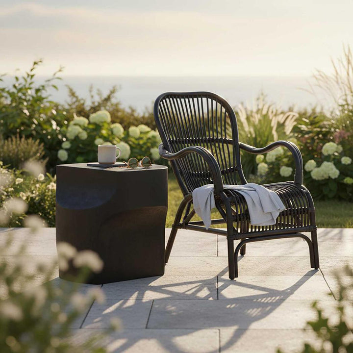 Seville Rattan Armchair Black