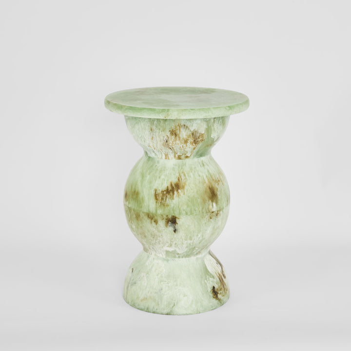 Alder Resin Side Table Green Onyx