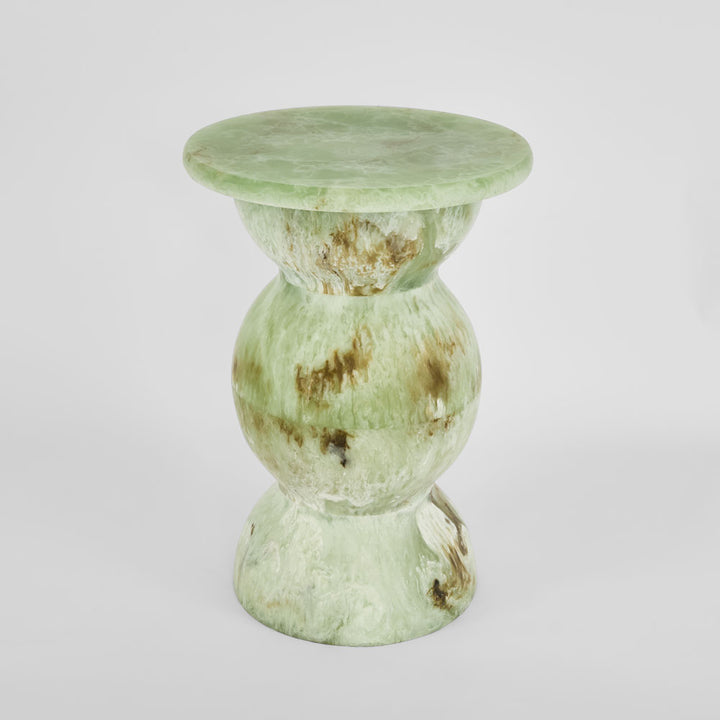 Alder Resin Side Table Green Onyx