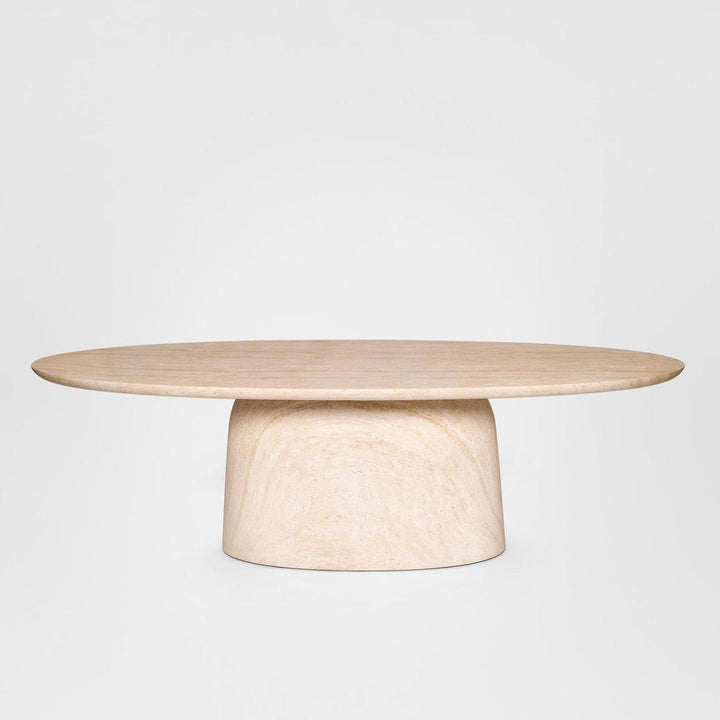 Corsica Oval Dining Table Ivory Travertine Look - Outdoor 240cm