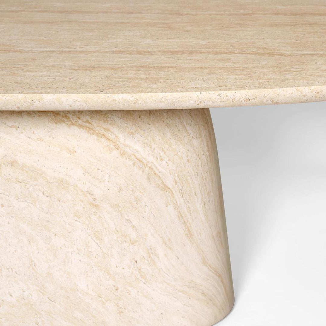 Corsica Oval Dining Table Ivory Travertine Look - Outdoor 240cm