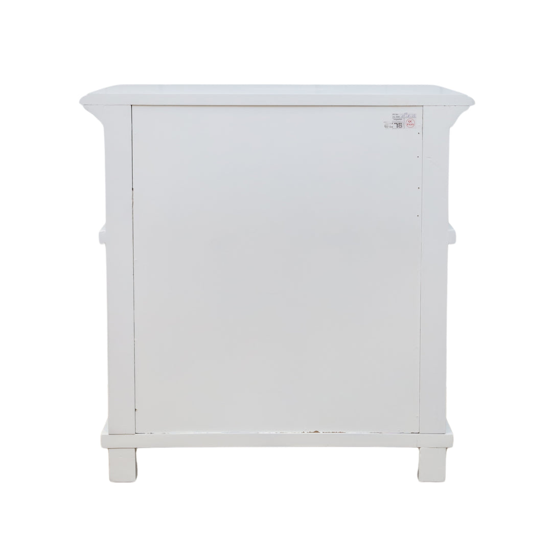 Sorrento Hamptons Medium 2 Drawer Bedside Table White