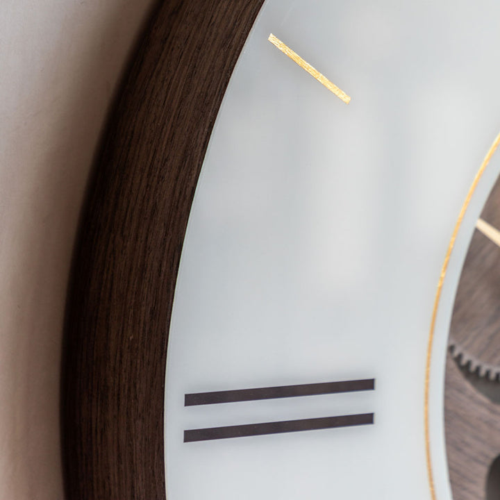 Thomas Kent Cogger Wall Clock Dark Walnut