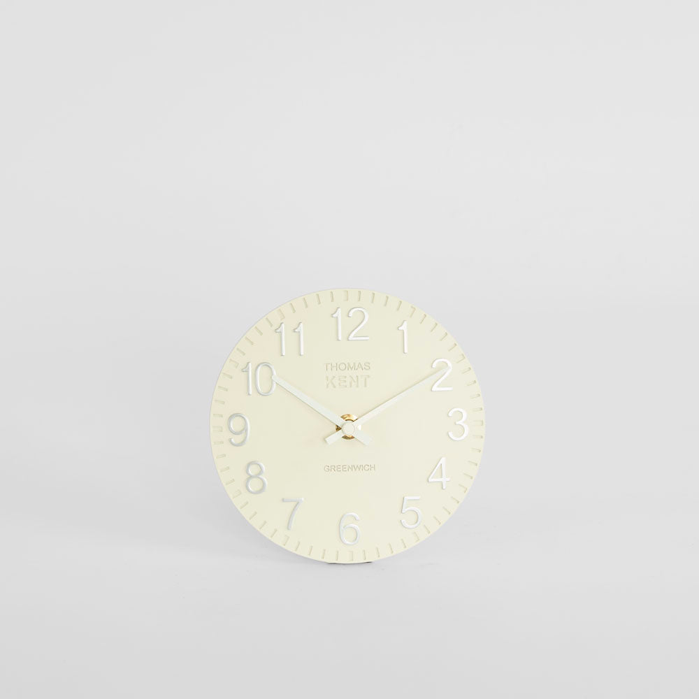 Thomas Kent Cotswold Clock 6" White