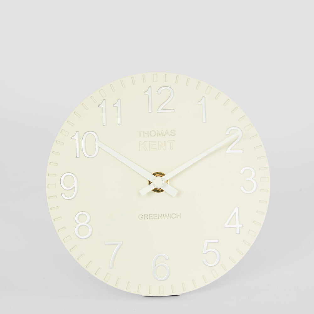 Thomas Kent Cotswold Clock 6" White