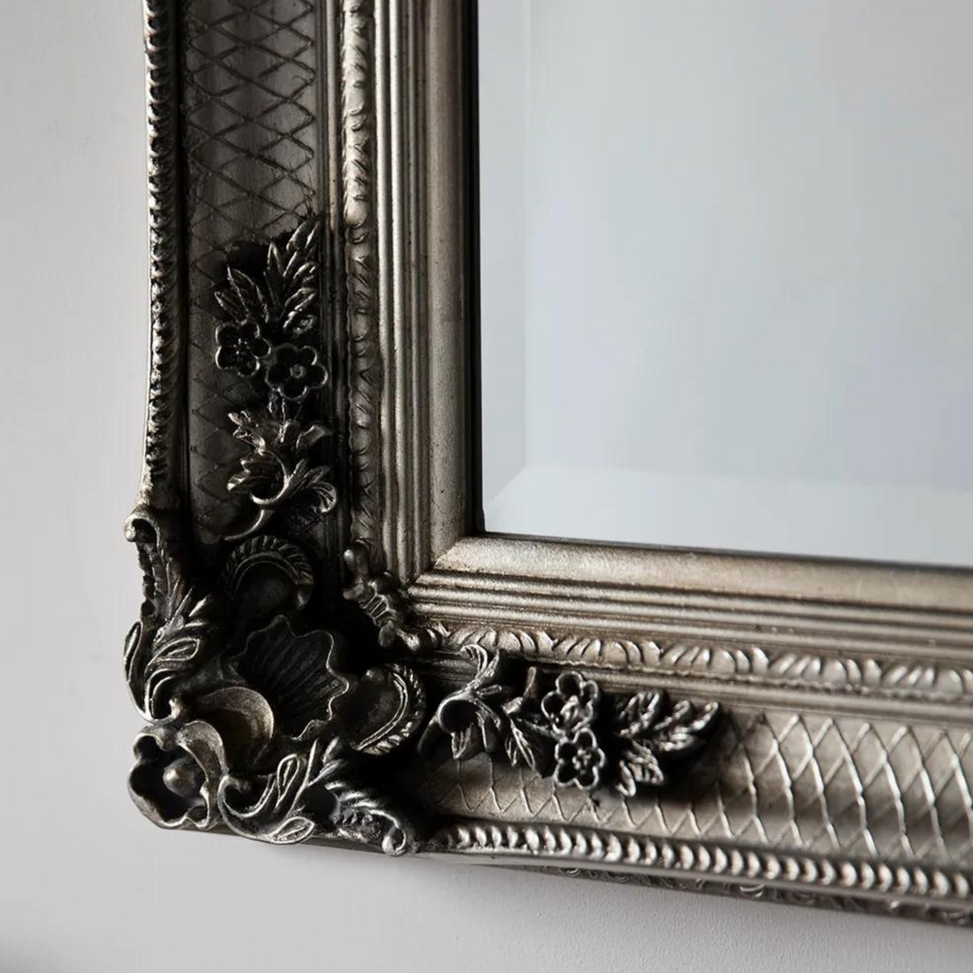 Abbey Rectangle Mirror Silver