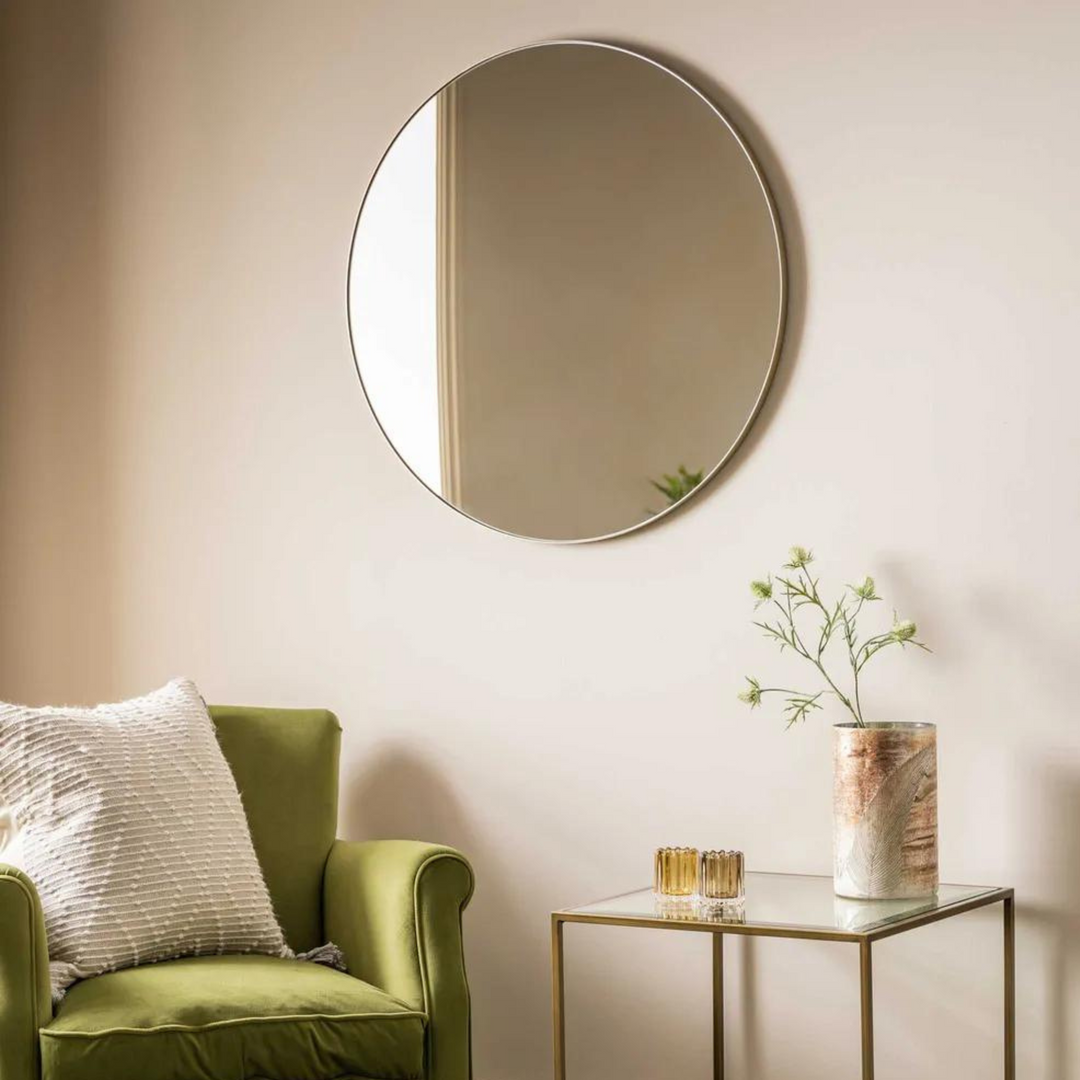 Bowie Round Mirror Champagne