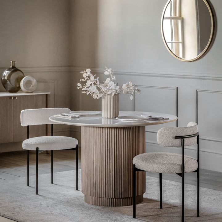 Marmo Round Dining Table 110x110x75cm