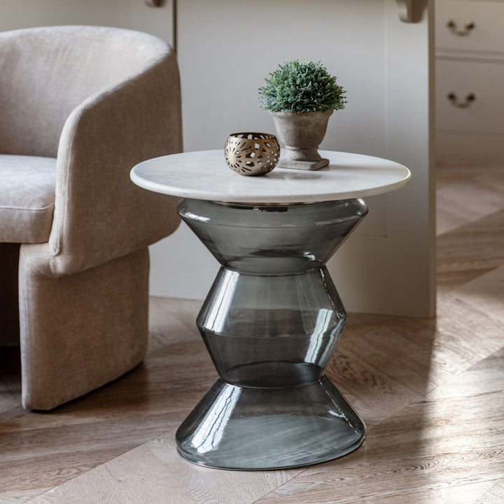 Turin Side Table Smoke 51x51x51cm