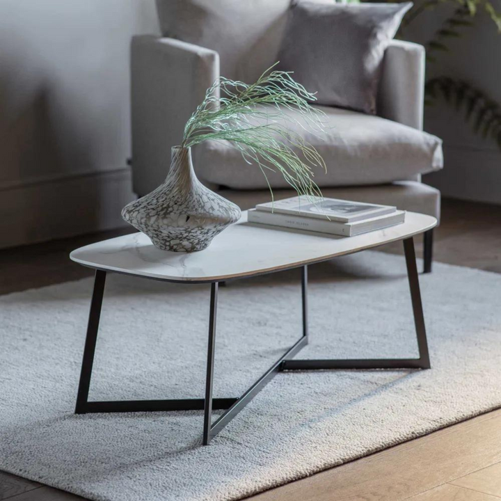 Finsbury Coffee Table White Marble