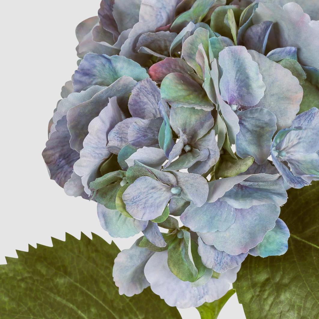 Hydrangea Large Stem With Leaves 75cm Blue