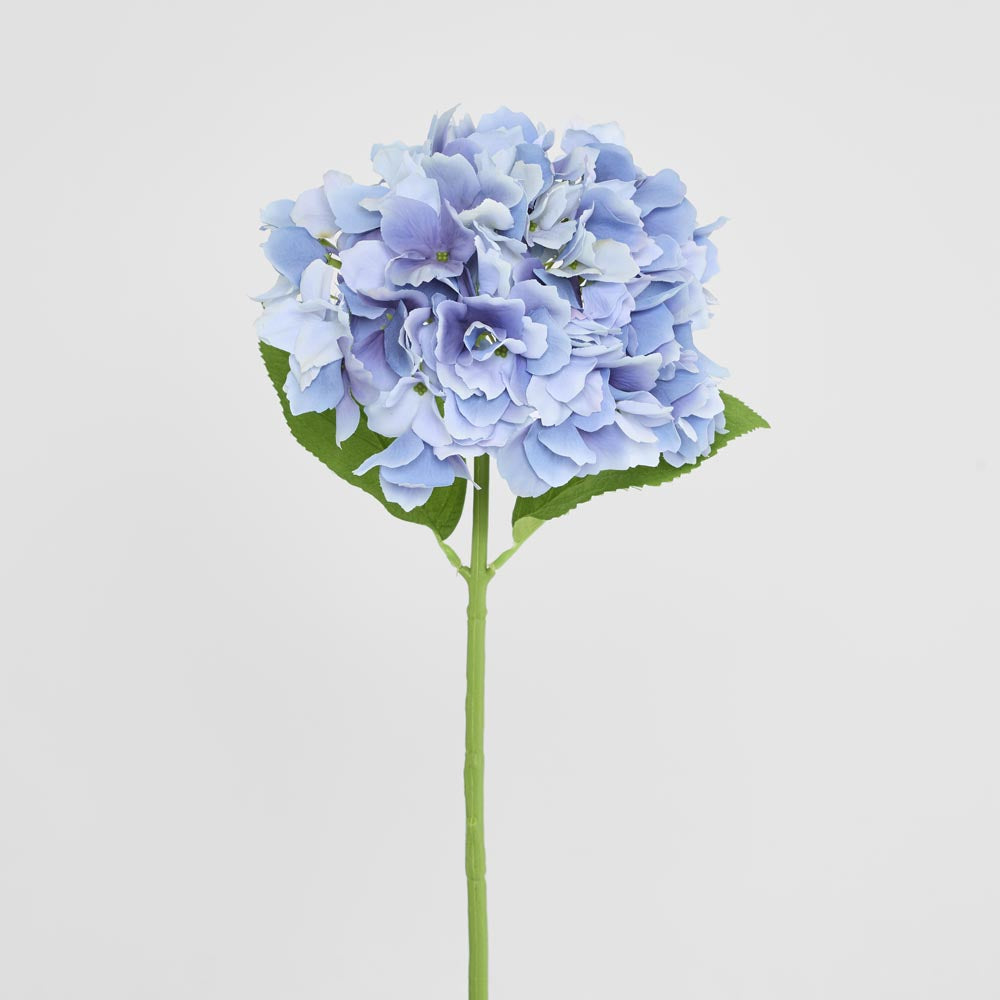 Hydrangea Stem Soft Touch 50cm Blue