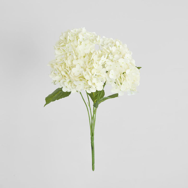 Real Touch Hydrangea 5 Head Bunch White