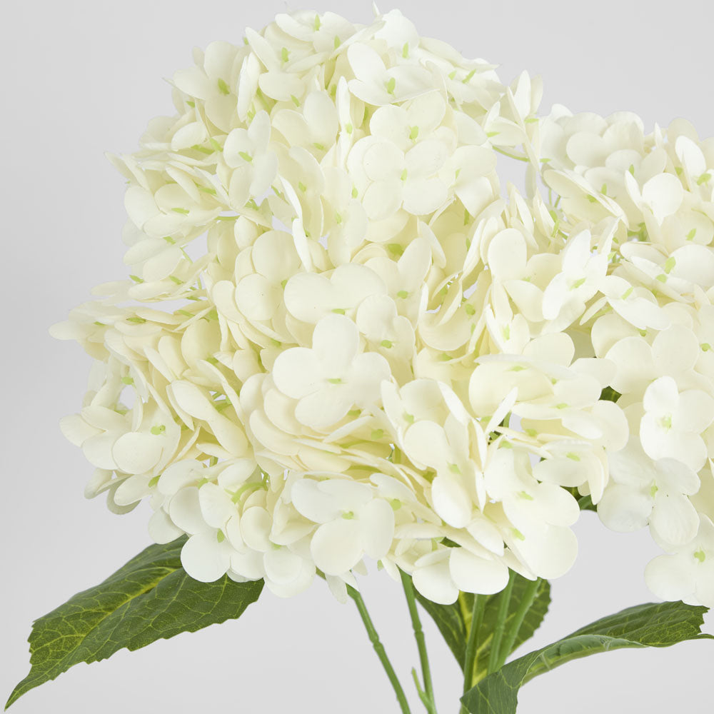 Real Touch Hydrangea 5 Head Bunch White