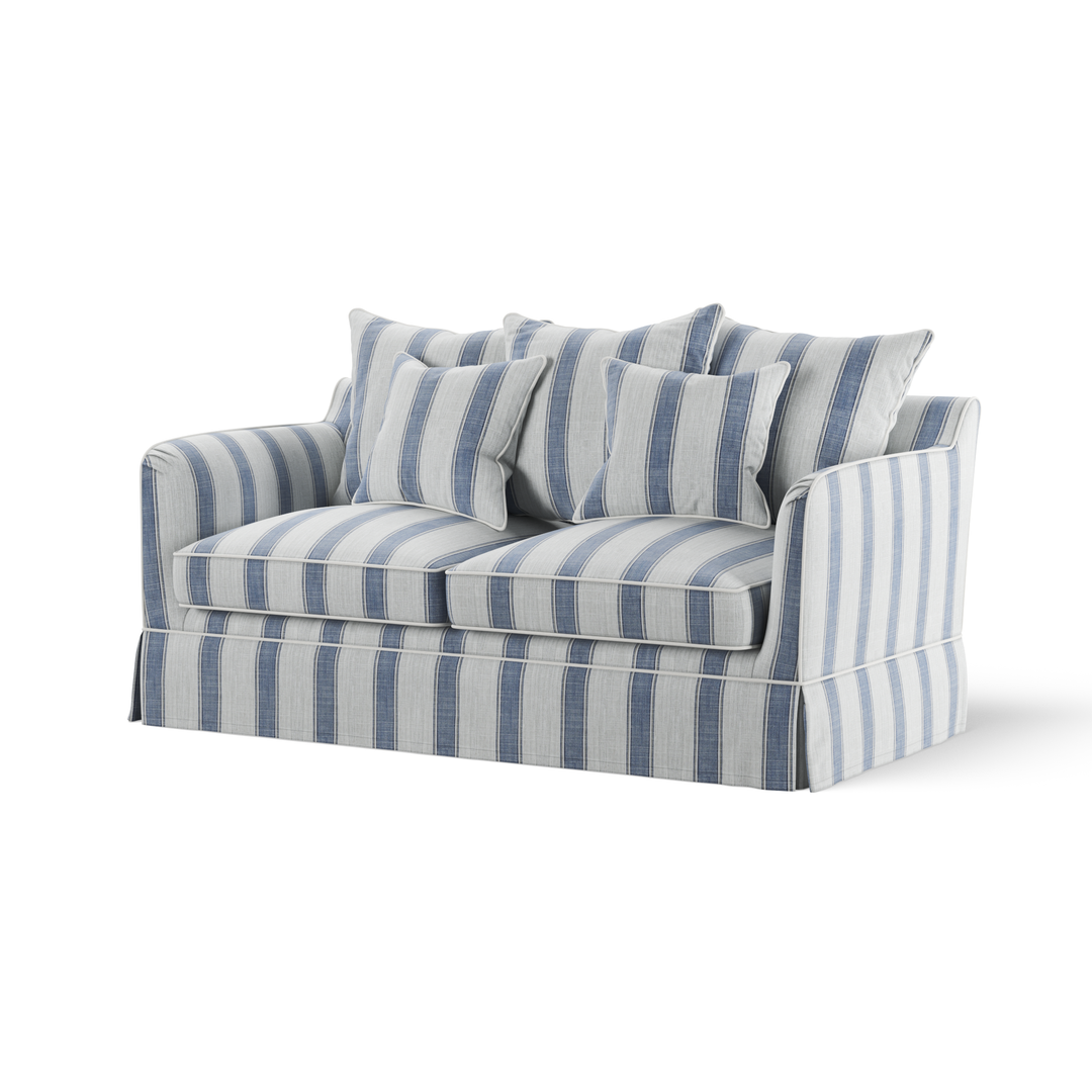 Noosa Hamptons 2 Seat Sofa Bed Noosa Blue Sky Stripe