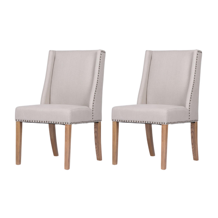 Ithaca Dining Chair Beige W/Studs