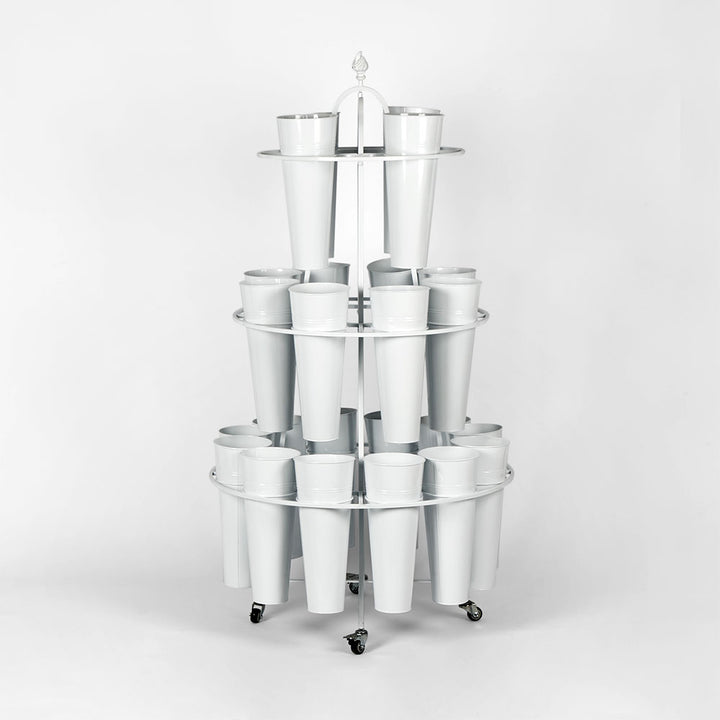 Bucket Stand 24 Bucket White