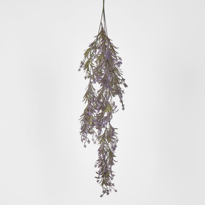 Hanging Leaf Spray with Purple Flowers
