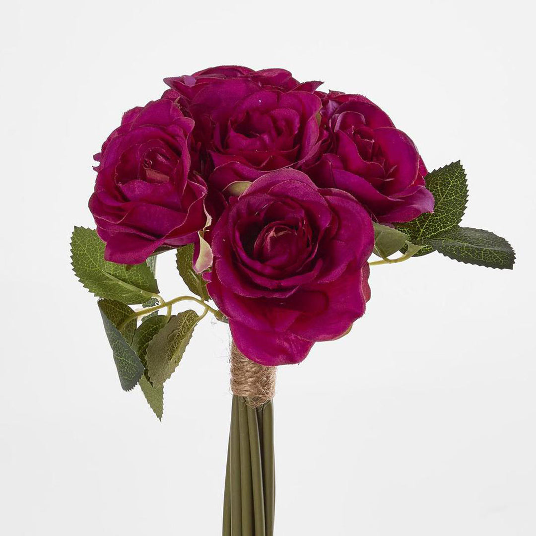 Rose Bouquet 9 Flowers Dark Pink