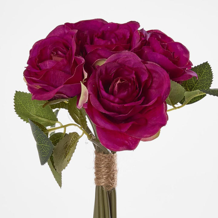 Rose Bouquet 9 Flowers Dark Pink