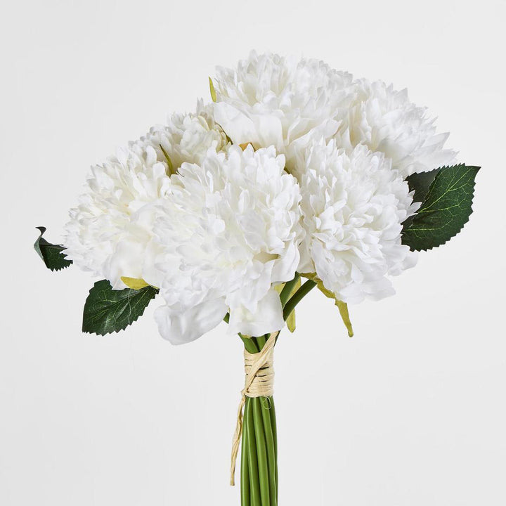 Frilly Peony Bouquet White