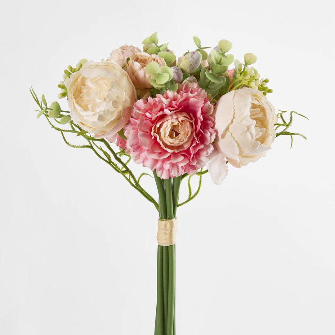 Marigold Peony Bouquet 32cm Pink
