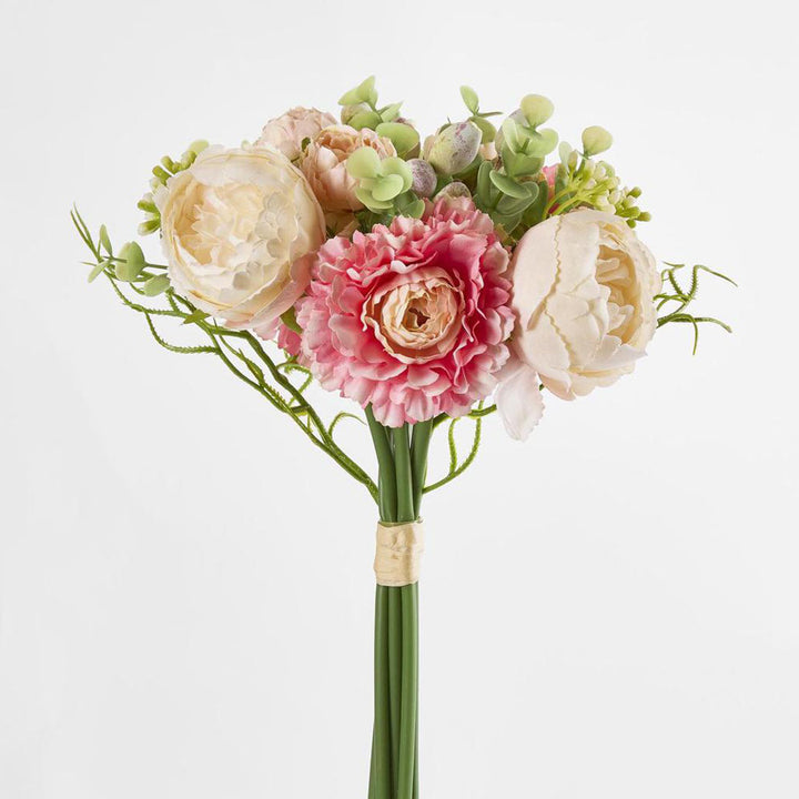 Marigold Peony Bouquet 32cm Pink
