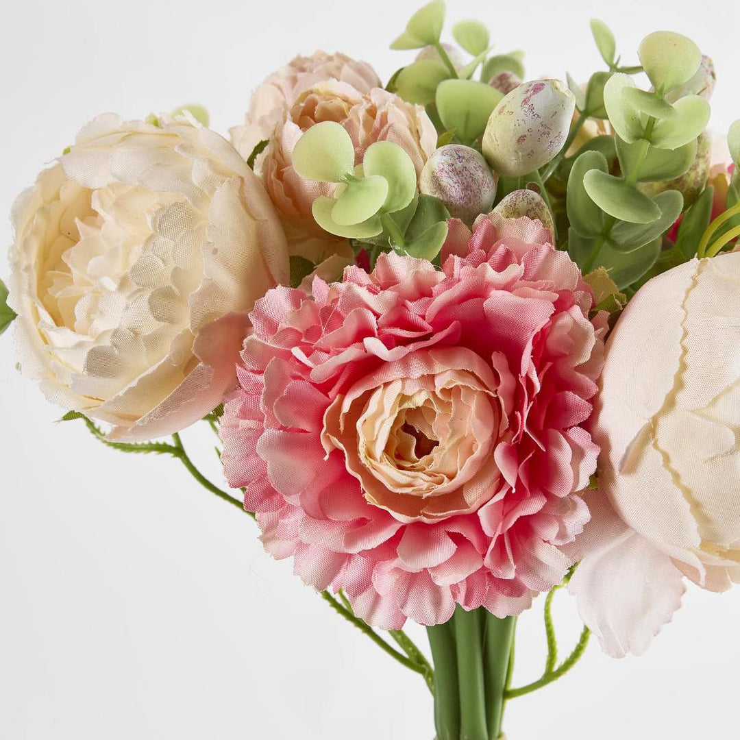 Marigold Peony Bouquet 32cm Pink