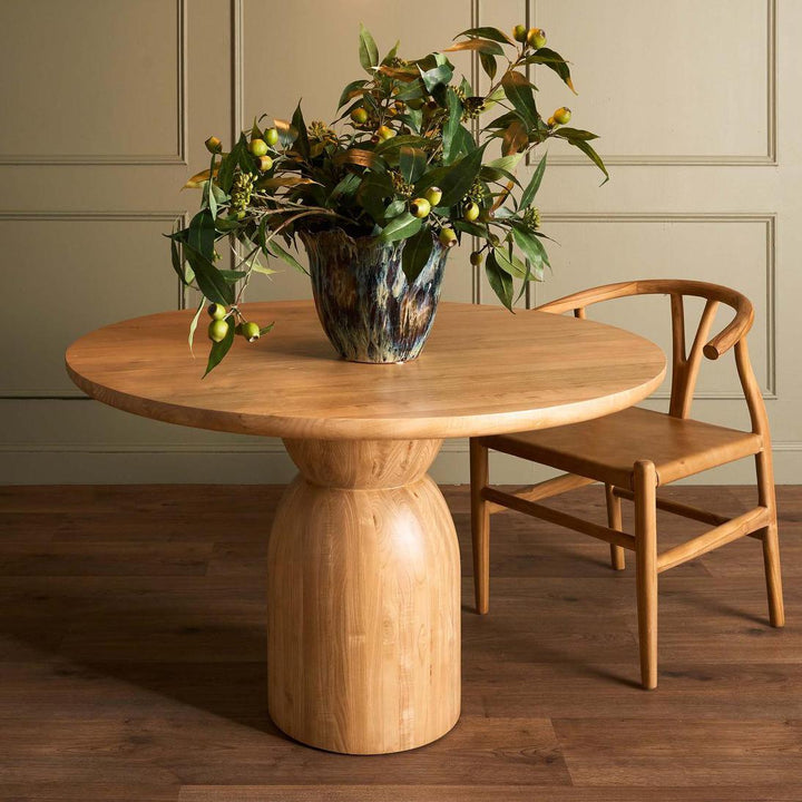 Olive Dining Table Round Natural 120cm