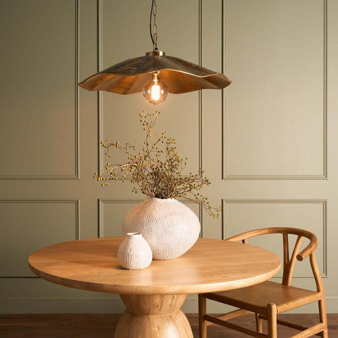 Olive Dining Table Round Natural 120cm