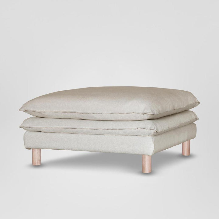 Aura Ottoman With Cover Natural