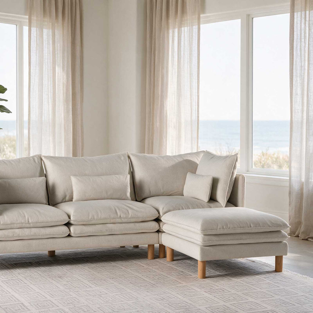 Aura Ottoman With Cover Natural