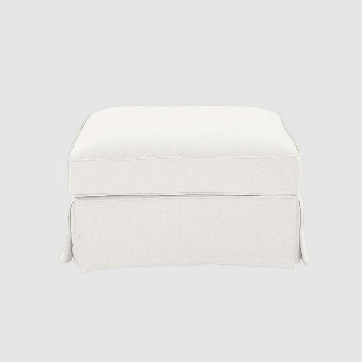 Noosa Hamptons Ottoman Ivory