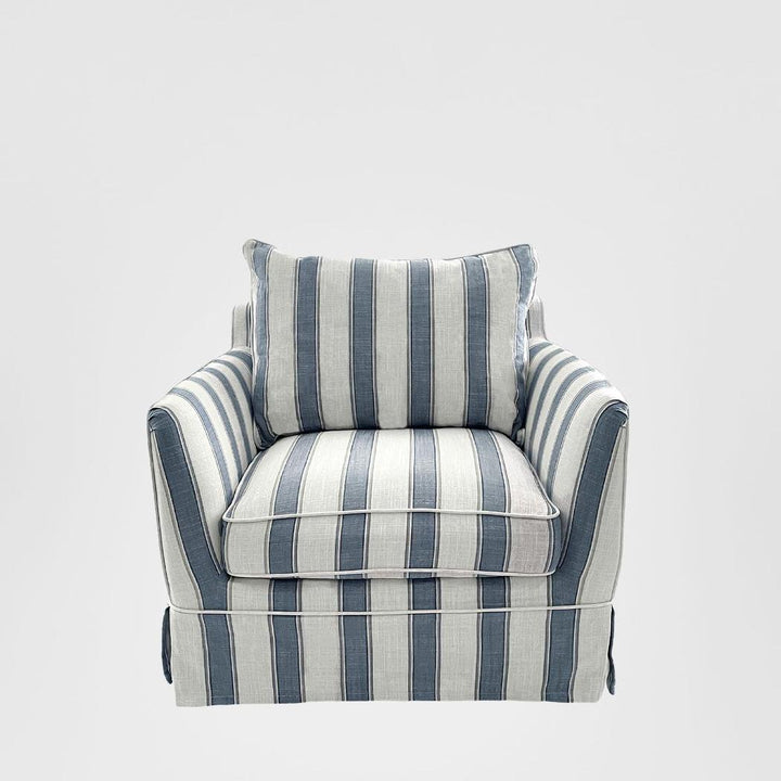 Noosa Hamptons Armchair Blue Sky Stripe