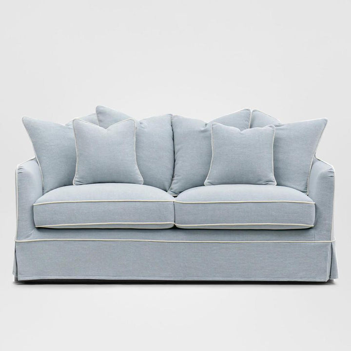 Noosa Hamptons 2.5 Seat Sofa Beach W/White Piping