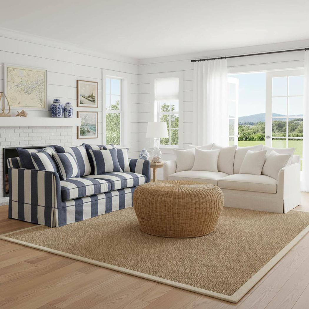 Noosa Hamptons 2 Seat Sofa Ivory