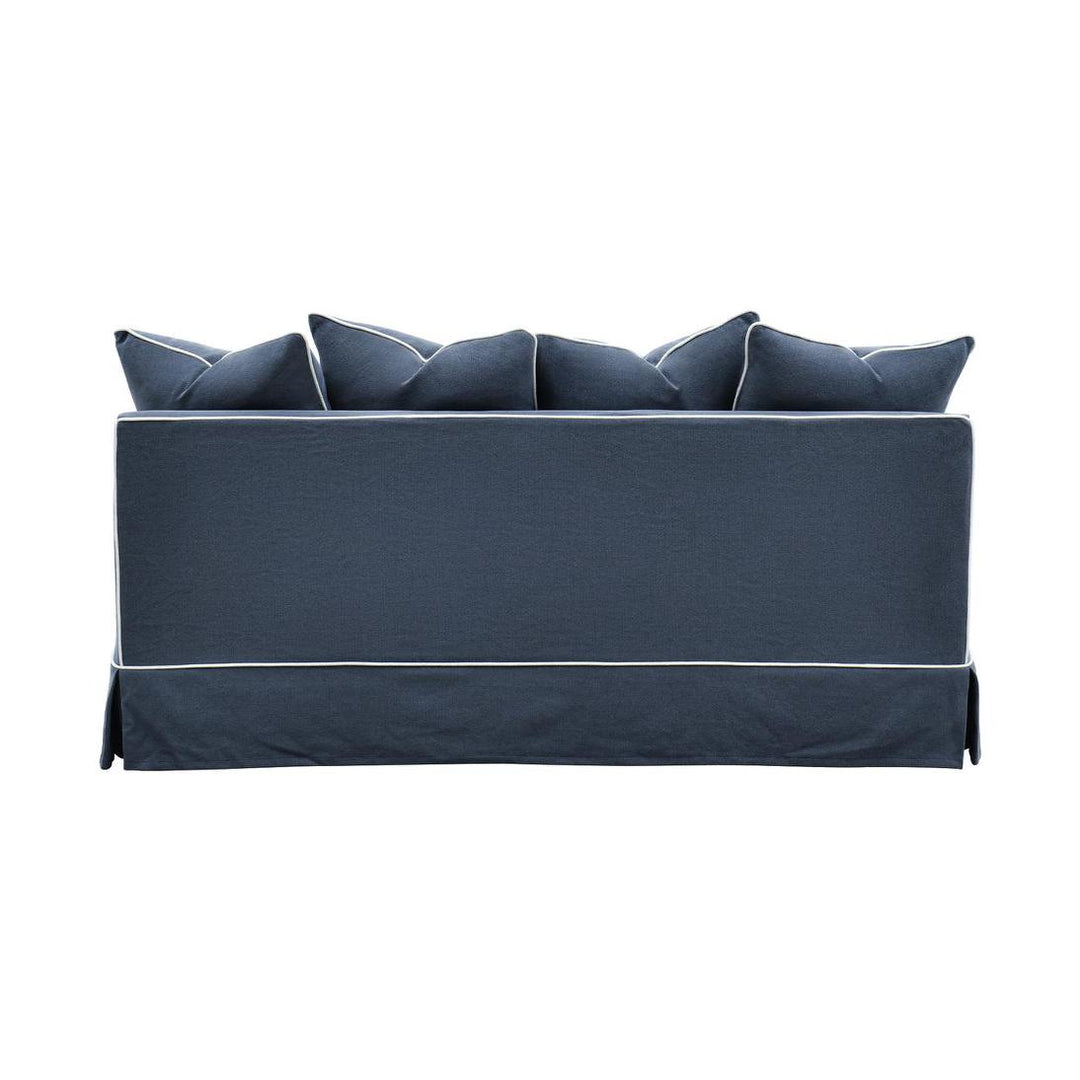 Noosa Hamptons 2.5 Seat Sofa Navy W/White Piping