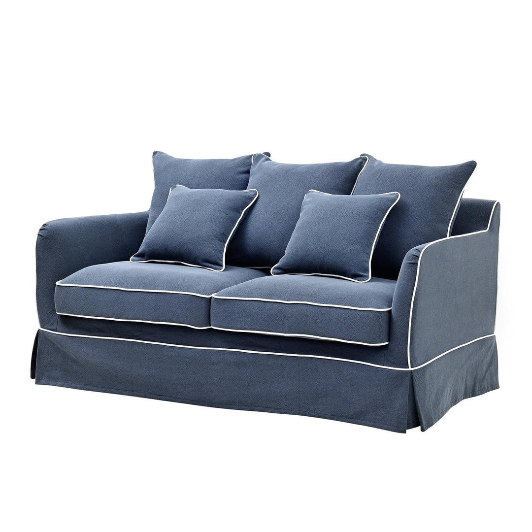 Noosa Hamptons 2 Seat Navy W/White Piping