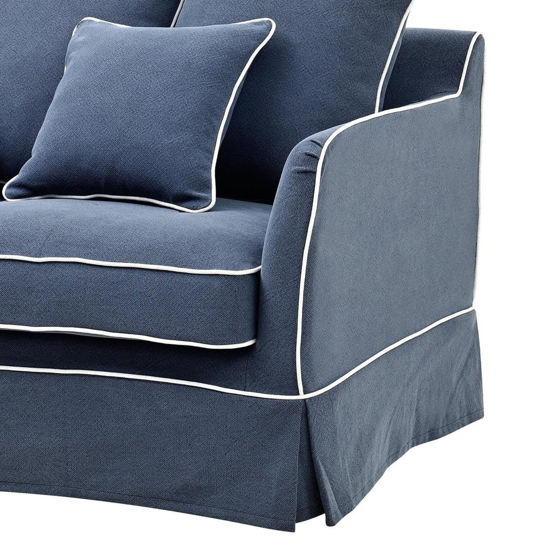 Noosa Hamptons 2 Seat Navy W/White Piping