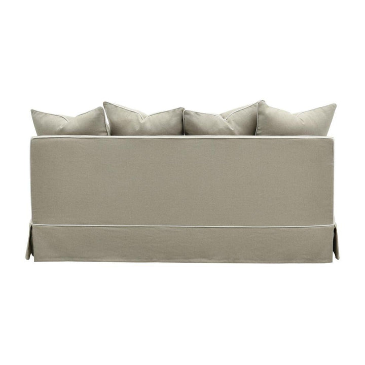 Noosa Hamptons 2.5 Seat Sofa Natural W/White Piping