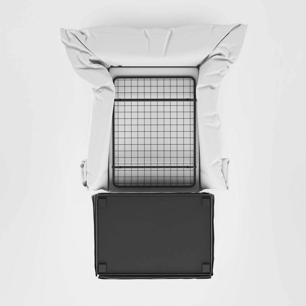 Noosa Hamptons 1.5 Seat Sofa Bed Grey W/White Piping