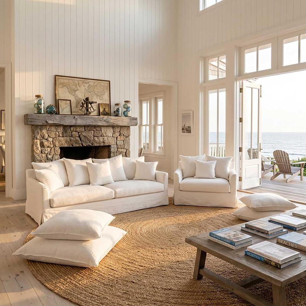 Noosa Hamptons 2.5 Seat Sofa Bed Ivory