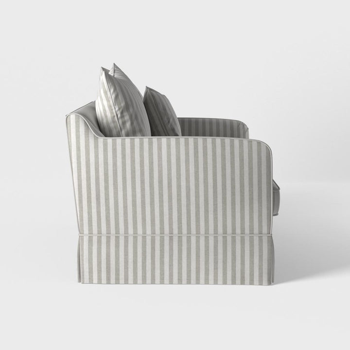Noosa Hamptons 1.5 Seat Sofa Bed Natural Stripe