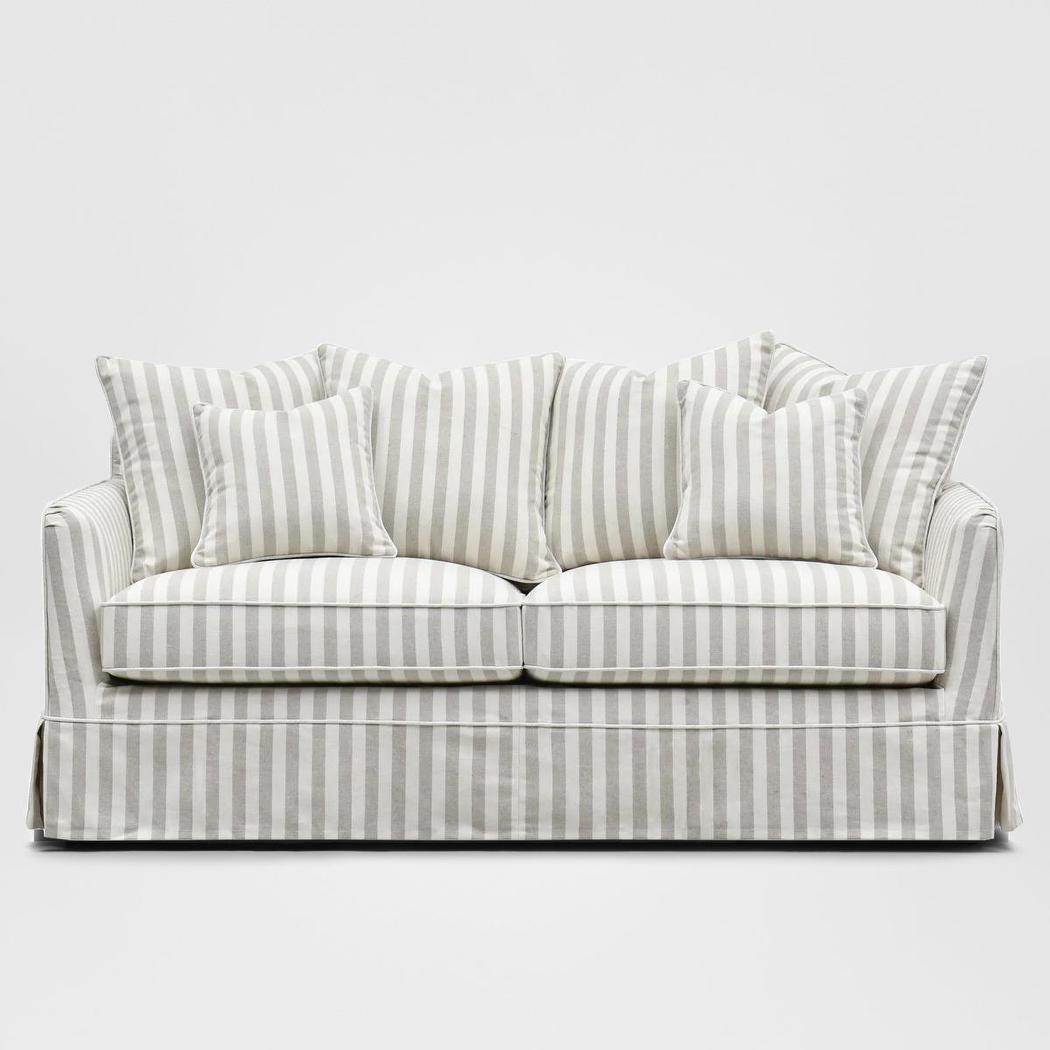 Noosa Hamptons 2.5 Seat Sofa Bed Natural Stripe