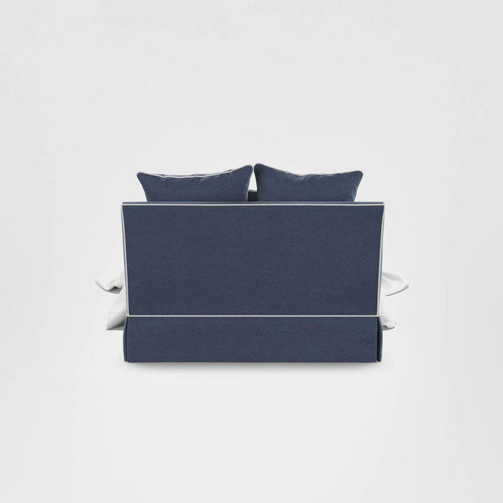 Noosa Hamptons 1.5 Seat Sofa Bed Navy W/White Pipping