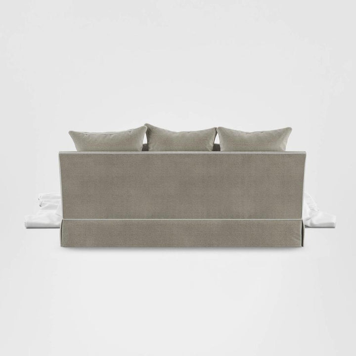Noosa Hamptons 2.5 Seat Sofa Bed Natural W/White Piping