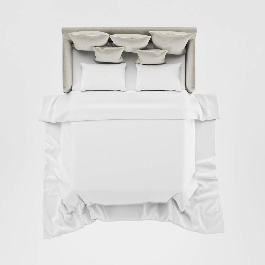 Noosa Hamptons 2.5 Seat Sofa Bed Natural W/White Piping