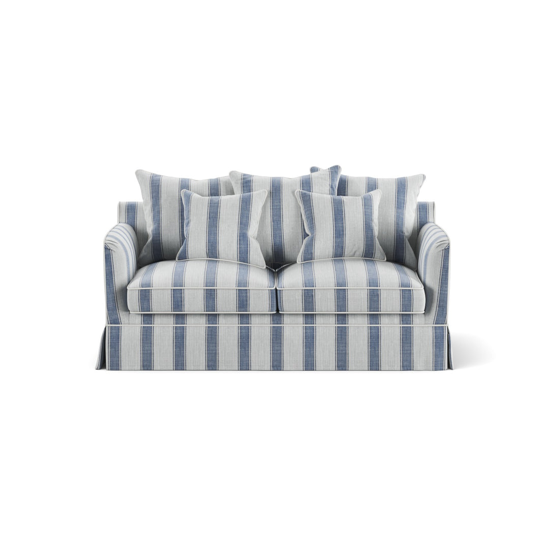 Noosa Hamptons 2 Seat Sofa Bed Noosa Blue Sky Stripe