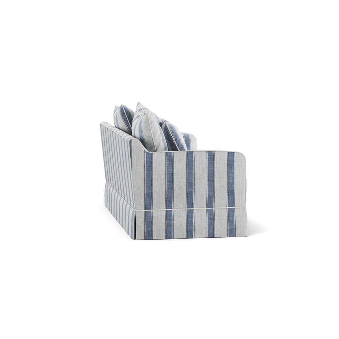 Noosa Hamptons 2 Seat Sofa Blue Sky Stripe